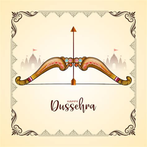 Free Vector Indian Cultural Happy Dussehra Festival Background Design