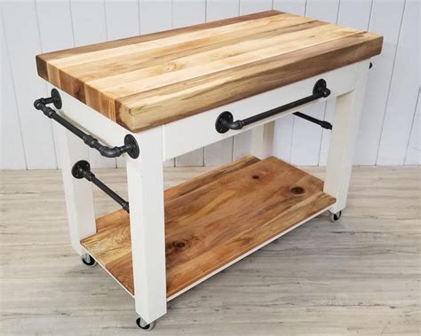 Kitchen Butcher Block Island On Wheels At Theodore Williams Blog