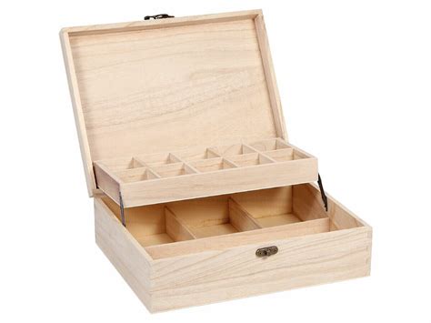 Setzkasten Sammler Box Holz mit Deckel Sortierbox für Figuren Schmuck