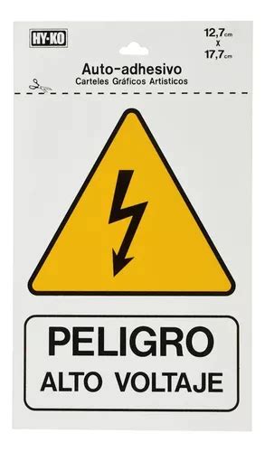 Letrero Autoadhesivo Peligro Alto Voltaje 12 7 Cm X 17 7 MercadoLibre