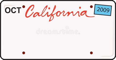 California License Plate Black Retro Design Stock Illustration ...