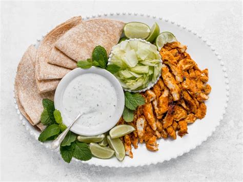 Chicken Peri Peri Shawarma With Mint Yogurt Sauce The Real Food Geek