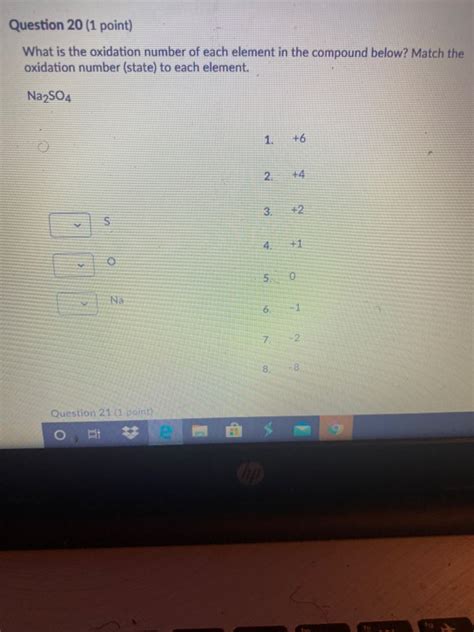 Solved Question Point What Is The Oxidation Number Of Chegg