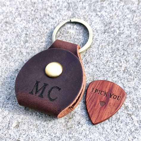 Leather Guitar Pick Holder Etsy