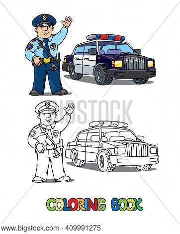 Police Car Policeman Vector Photo Free Trial Bigstock Clip Art