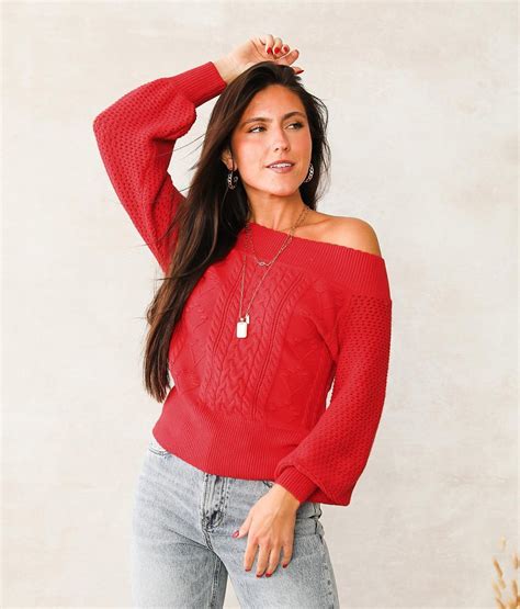 Willow And Root Off The Shoulder Sweater Womens Sweaters In