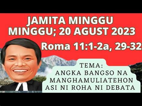 Jamita Minggu Roma A Angka Bangso Na Manghamuliatehon Asi