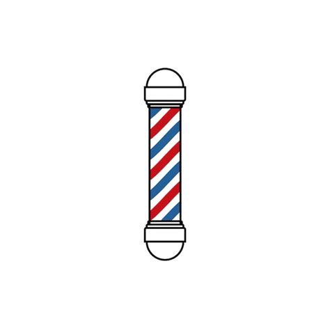 Premium Vector Barber Pole Lighting Barbershop Accessories Logo Design