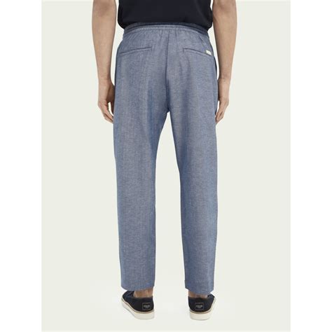 Pantalon En Lin Homme Bleu Ciel