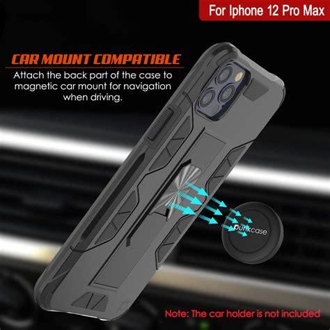 Punkcase Iphone 12 Pro Max Case [armorshield Series] Military Style Pr