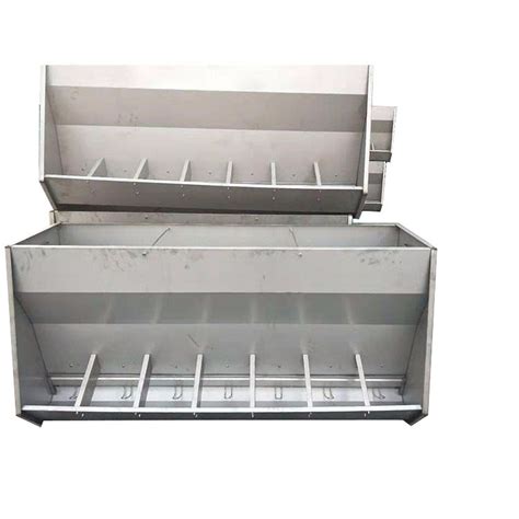 Pig Farming Equipment Stainless Steel Double Side Feed Trough Pig