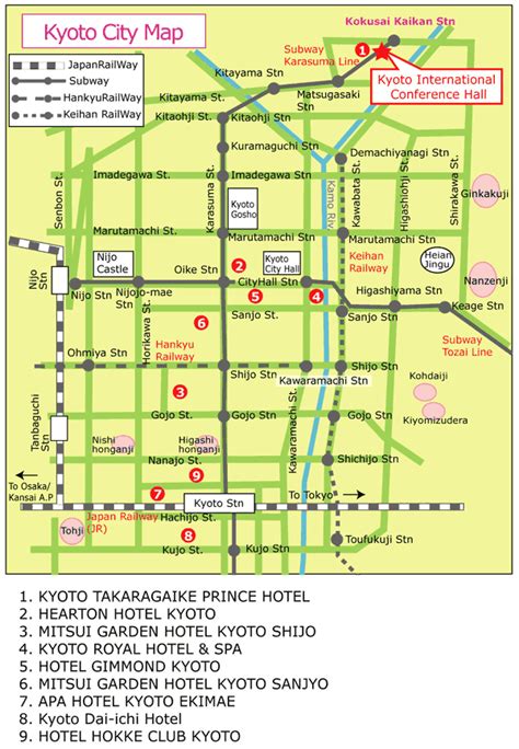 Kyoto Hotel Map - Kyoto • mappery