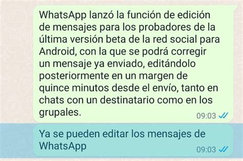 Cómo editar los mensajes de WhatsApp ya es oficial la nueva función