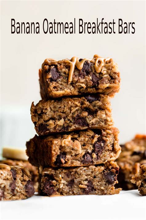 Banana Oatmeal Breakfast Bars Happy Cook