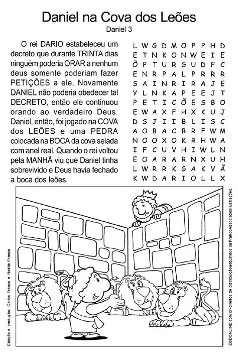 Letra Daniel Na Cova Dos Leoes - Ministério das crianças: Atividades: Daniel na Cova dos leões