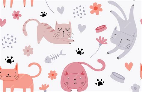 Premium Vector Set Of Different Cartoon Cats