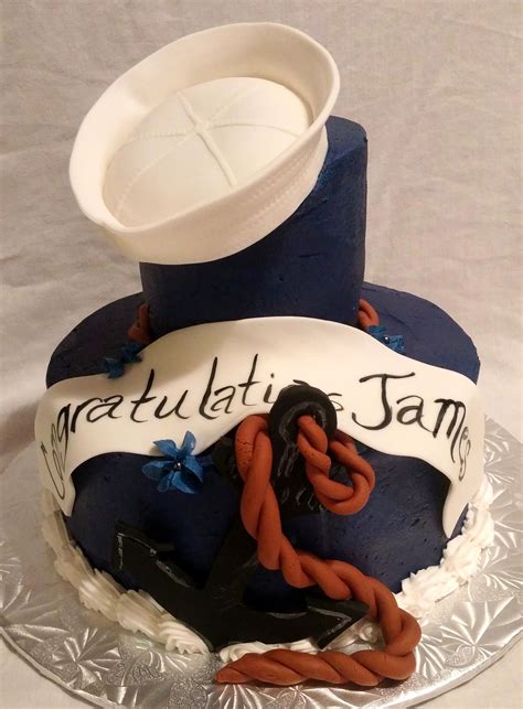 US Navy Retirement Anchor, Rope, Cap Cake | Cap cake, Cake, Sweet