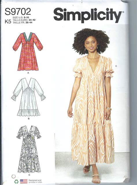 Uncut Simplicity Sewing Pattern Misses Empire Dress Etsy