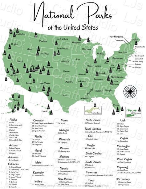 Us national parks map list of national parks in the us – Artofit