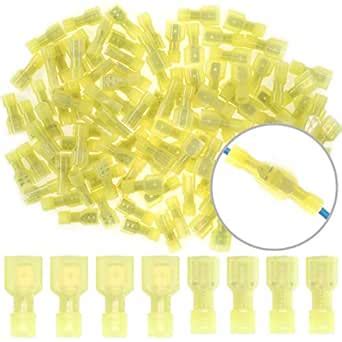 Hilitchi 50 Pairs Male Female Fully Insulated Wire Crimp Terminal Nylon