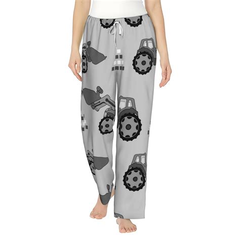 Daiia Gray Tractor Women S Sleep Pant With Pockets And Drawstring