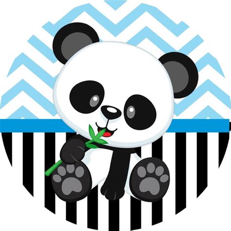 Painel Redondo Tecido Sublimado D Panda Frd Felicit Baby