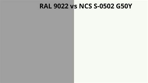 Ral 9022 Vs Ncs S 0502 G50y Ral Colour Chart Uk