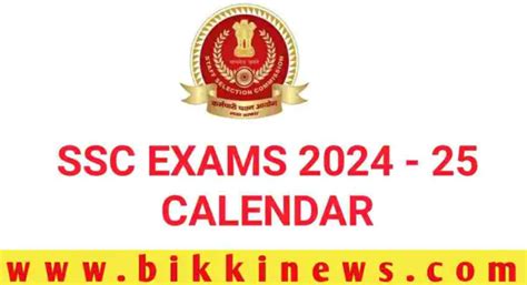 Ssc Exams 2024 25 Calendar