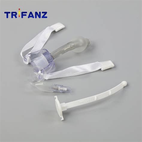 Medical Instrument Reinforced Tracheostomy Tube With Cuff China Pvc