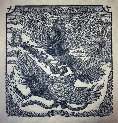 bird battle  tom huck printed editions