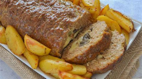 Pain De Viande Farci Au Fromage Et Aux Champignons Trop Bon