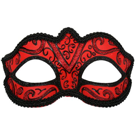 Capri Red and Black Face Eye Mask – Abracadabra Fancy Dress