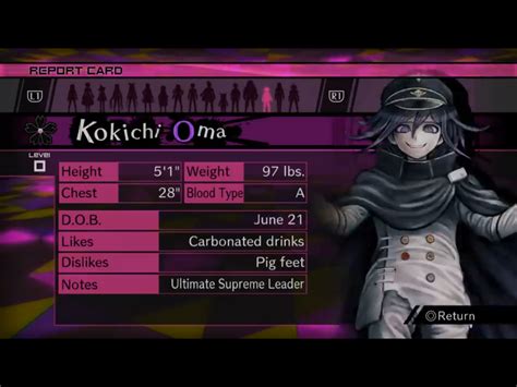 Kokichi Info Danganronpa Danganronpa Quiz Your Crush