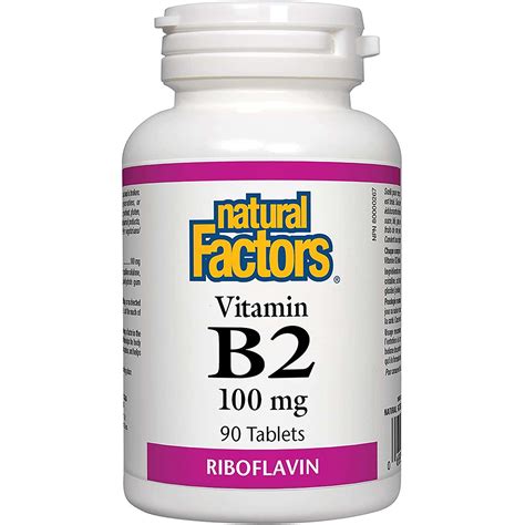 Natural Factors B Riboflavin Mg Tablets Supports Eye