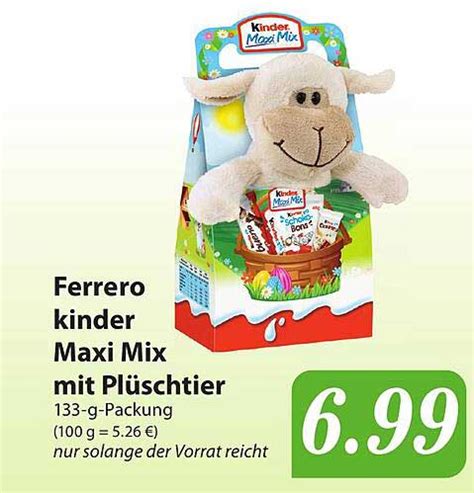 Ferrero Kinder Maxi Mix Mit Plüschtier Angebot bei Famila