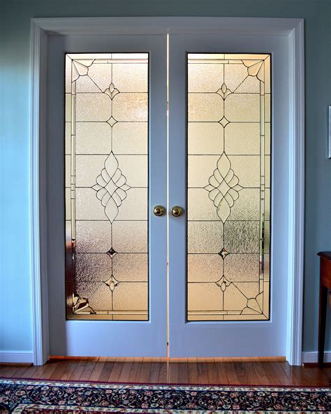 Traditional Harris French Doors Leaded Glass Windows Stained Glass