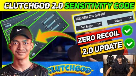 No Recoil Clutchgod Sensitivity Competitive Player Best Sensi