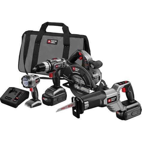 Porter Cable 4 Tool 18 Volt Nickel Cadmium Nicd Power Tool Combo Kit With Soft Case 2