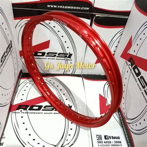 Velg Rossi Jari Jari Ring Ukuran X Hole Warna Merah Pcs