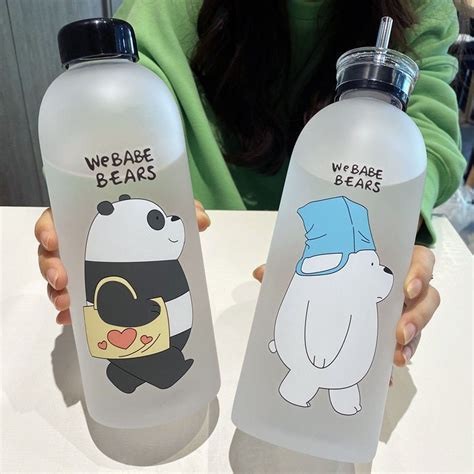 Jual Cinstore Botol Minum Ml Motif We Babe Bears Dengan Sedotan