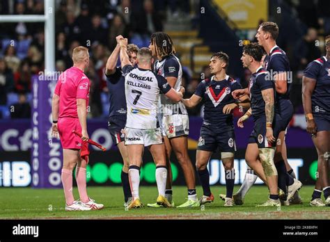 Players Tussle During The Rugby League World Cup 2021 Group A Match