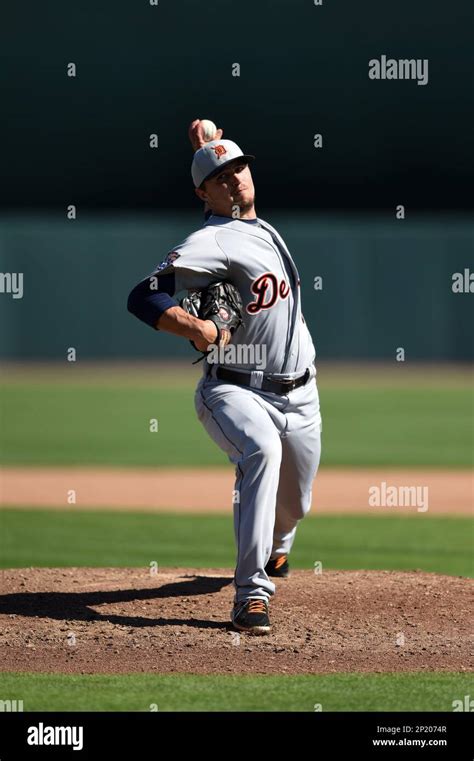 Detroit Tigers Pitcher Blaine Hardy 65 During A Spring Training Game