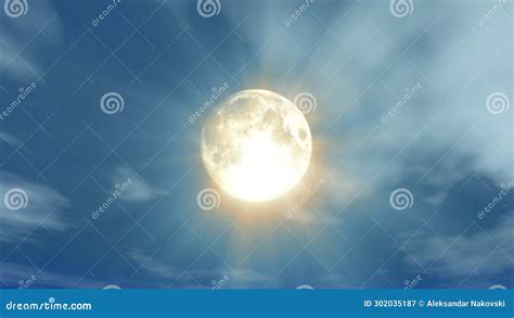 Full Moon At Night Night Sky Stock Illustration Illustration Of Clouds Cloud 302035187