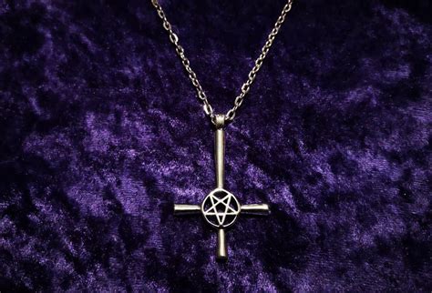 Inverted Cross Pentagram Pendant