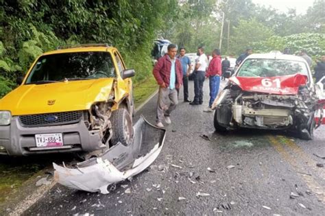 Teziutl N Nautla Accidente De Tr Nsito Deja Ocho Lesionados E