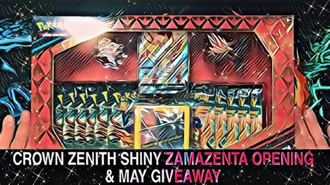 POKEMON NEW CROWN ZENITH SHINY ZAMAZENTA PREMIUM COLLECTION BOX