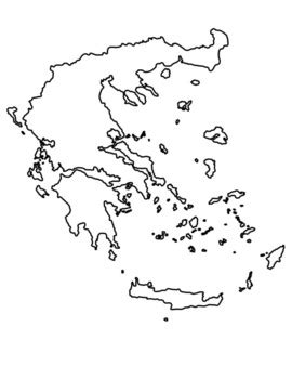 Greece Blank Map Full Page By BAC Education TPT