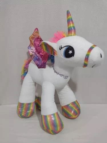 Unicornio Grande De Peluche Con Alas Parado De 53 Cm 23 500 En