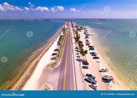 Florida Beach Panorama Of Honeymoon Island State Park Spring Or