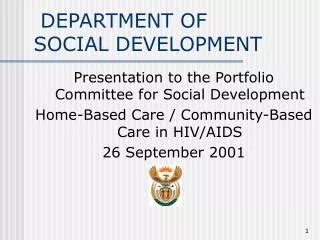 PPT GAUTENG Department Of Social Development PowerPoint Presentation